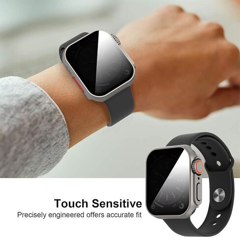 Suoman for Apple Watch Series 10 46mm Screen Protector Case, [ Looks Like Ultra Protector Case ] Tempered Glass Unique Design Case Cover for iWatch Series 10 46mm (Black for iWatch Series 10 46mm) in Saudi Arabia