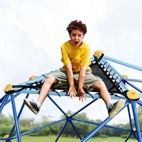 ملعب متسلق على شكل قبة هندسية بطول 10 أقدام، قبة تسلق تدعم 800 رطل مع مقاومة للصدأ والأشعة فوق البنفسجية، صالة الألعاب الرياضية Geo Jungle للأطفال من 3 إلى 8 فناء خلفي، تجميع أسهل بكثير، هدية للأطفال، أزرق + أخضر in Kuwait