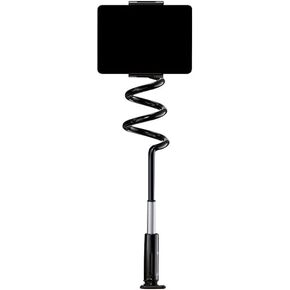 Gooseneck Phone Tablet Holder for Bed: Gooseneck iPad Cellphone Stand with 39.4 Inches Flexible Long Arm & Clamp |Bed Ajustable Headboard Phone Tablet Mount with Clip Fit for iPhone or iPad | Black
