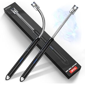 ولاعة كهربائية قابلة لاعادة الشحن من كيتيبو، ولاعة طويلة بمنفذ USB تستخدم قوس بلازما لإضاءة الشمعة، ولاعة قوس مقاومة للرياح قابلة لاعادة الشحن، ولاعة للشواء، ملحقات التخييم
