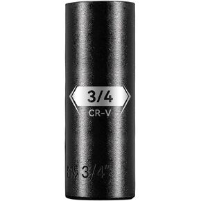 1/2 Inch Drive 6-Point Deep Socket, 20mm Deep Impact Socket, CR-V Steel