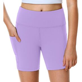 Heathyoga 5" Girls Shorts Volleyball Shorts for Teen Girls Dance Biker Shorts Kids Gymnastics Athletic Spandex Shorts in Saudi Arabia