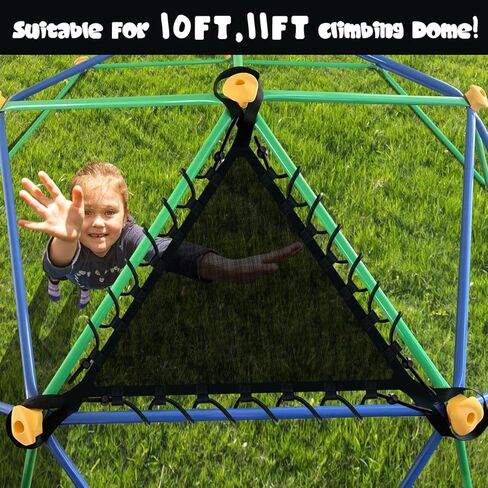 ملعب متسلق على شكل قبة هندسية بطول 10 أقدام، قبة تسلق تدعم 800 رطل مع مقاومة للصدأ والأشعة فوق البنفسجية، صالة الألعاب الرياضية Geo Jungle للأطفال من 3 إلى 8 فناء خلفي، تجميع أسهل بكثير، هدية للأطفال، أزرق + أخضر in Kuwait