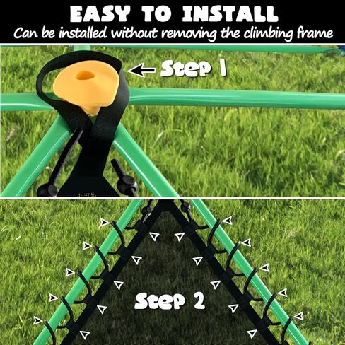 ملعب متسلق على شكل قبة هندسية بطول 10 أقدام، قبة تسلق تدعم 800 رطل مع مقاومة للصدأ والأشعة فوق البنفسجية، صالة الألعاب الرياضية Geo Jungle للأطفال من 3 إلى 8 فناء خلفي، تجميع أسهل بكثير، هدية للأطفال، أزرق + أخضر in Kuwait