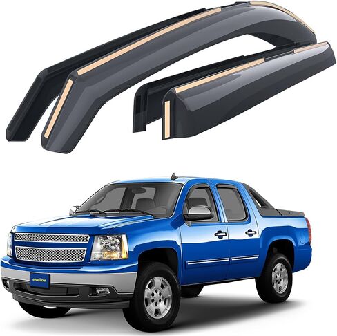 Goodyear Shatterproof in-Channel Window Deflectors for Ford Ranger 2024 SuperCrew, Rain Guards, Window Visors for Cars, Vent Deflector, Car Accessories, 4 pcs - GY008018 in Saudi Arabia