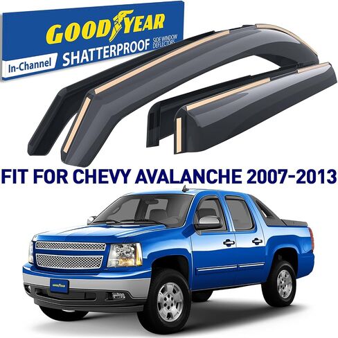 Goodyear Shatterproof in-Channel Window Deflectors for Ford Ranger 2024 SuperCrew, Rain Guards, Window Visors for Cars, Vent Deflector, Car Accessories, 4 pcs - GY008018 in Saudi Arabia