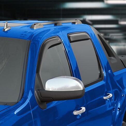 Goodyear Shatterproof in-Channel Window Deflectors for Ford Ranger 2024 SuperCrew, Rain Guards, Window Visors for Cars, Vent Deflector, Car Accessories, 4 pcs - GY008018 in Saudi Arabia