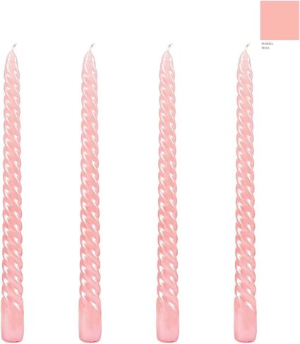Pink Taper Candles 10 inch -Set of 4 Tapered Candles, Long Candle,Tall Candlesticks, Home Dinner, Party, Wedding, Halloween, Churches,Christmas (4pcs, Pink) in Kuwait