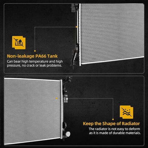 DWVO Radiator Complete Radiator Compatible with 2004-2006 Chrysler Pacifica 3.5L,Compatible with 2005 Chrysler Pacifica V6 3.8L DWRD1077 in Kuwait