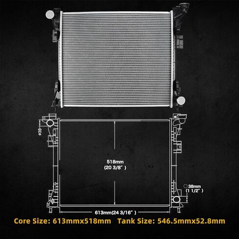 DWVO Radiator Complete Radiator Compatible with 2004-2006 Chrysler Pacifica 3.5L,Compatible with 2005 Chrysler Pacifica V6 3.8L DWRD1077 in Kuwait