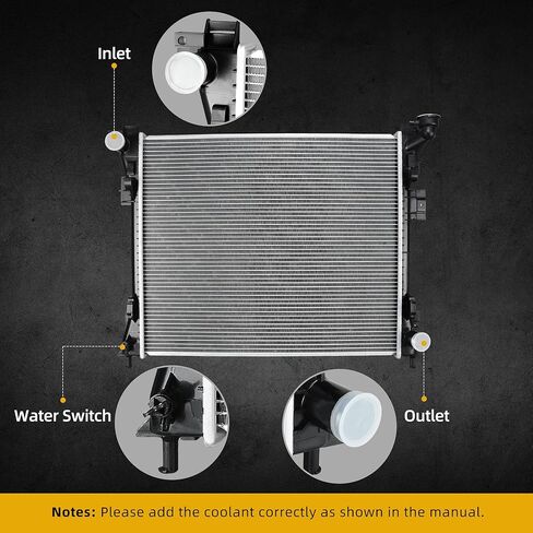 DWVO Radiator Complete Radiator Compatible with 2004-2006 Chrysler Pacifica 3.5L,Compatible with 2005 Chrysler Pacifica V6 3.8L DWRD1077 in Kuwait