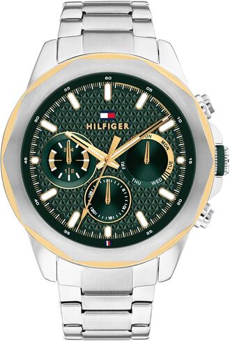 Tommy Hilfiger Men's Multifunction Stainless Steel Case and Link Bracelet Watch, Color: Silver (Model: 1792059) in Kuwait