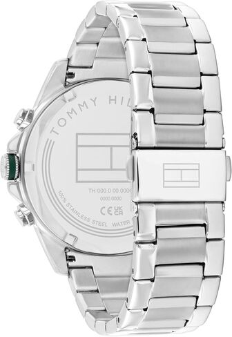 Tommy Hilfiger Men's Multifunction Stainless Steel Case and Link Bracelet Watch, Color: Silver (Model: 1792059) in Kuwait