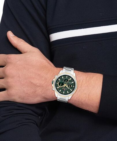 Tommy Hilfiger Men's Multifunction Stainless Steel Case and Link Bracelet Watch, Color: Silver (Model: 1792059) in Kuwait