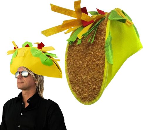 Adult Cheeseburger Hat - Adults Hamburger Hats - Novelty Silly Burger Cap - Funny Fast Food Costume Accessory, Multi-color, One Size in Kuwait