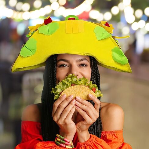 Adult Cheeseburger Hat - Adults Hamburger Hats - Novelty Silly Burger Cap - Funny Fast Food Costume Accessory, Multi-color, One Size in Kuwait