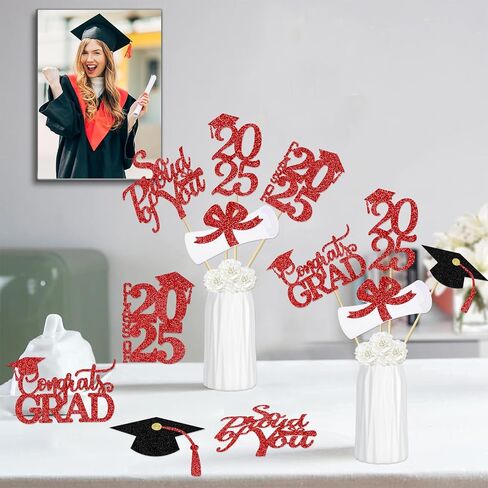 Blue 2024 Graduation Centerpiece Sticks Graduation Party Centerpieces for Tables 2024, Graduation Table Toppers 2024 Blue Class of 2024 Graduation Table Centerpieces Decorations - 24Pcs in Saudi Arabia