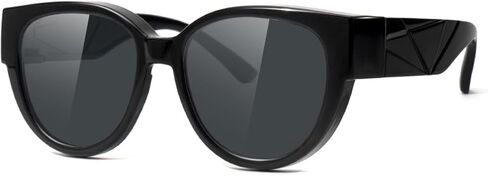 نظارات شمسية Meeloog Fit Over Glass للنساء مصممة بإطار مستقطب دائري للحماية من الأشعة فوق البنفسجية 400 in Kuwait