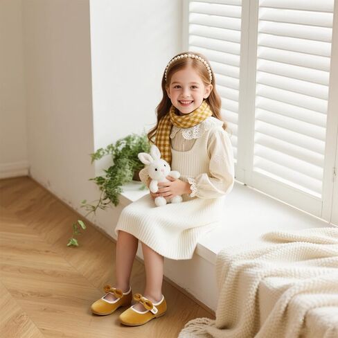 Kiderence Little Toddler Girls Dress Shoes Ballerina Ballet Flats Kids Mary Janes in Kuwait