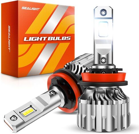 SEALIGHT H1 Fog Light, 6500K Super Bright H1 Fog Bulb with 15000RPM Cooling Fan, Plug-N-Play, Pack of 2 in Kuwait