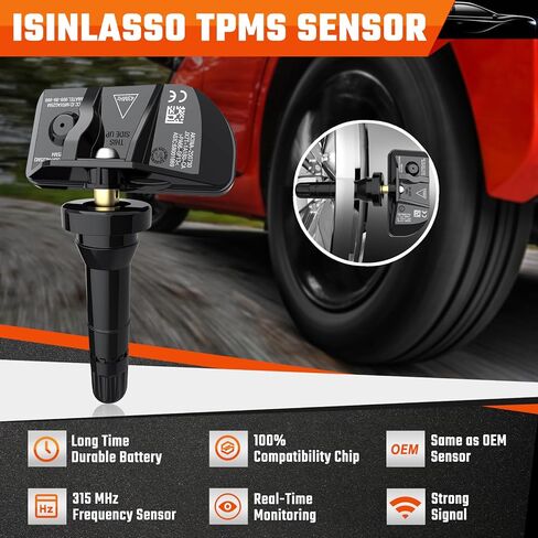 TPMS Tire Pressure Sensor for Toyota Lexus Scion, 315MHz Pre-Programmed Tire Pressure Monitoring System Sensors Carmy Corolla Highlander Sienna Replacement PMV-107J, 42607-33021 4pcs in Kuwait