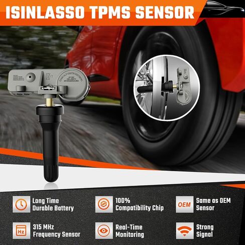 TPMS Tire Pressure Sensor for Toyota Lexus Scion, 315MHz Pre-Programmed Tire Pressure Monitoring System Sensors Carmy Corolla Highlander Sienna Replacement PMV-107J, 42607-33021 4pcs in Kuwait
