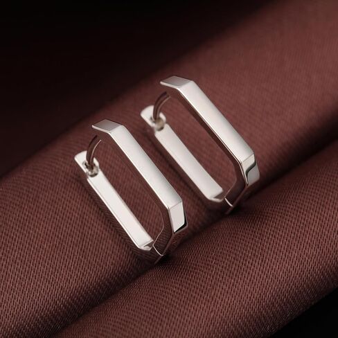 Simple Hoop Earrings for Women, Hypoallergenic Hoops Jewelry Huggies Sleeper Earrings 925 Sterling Silver Ear Post 18MM 20MM 25MM in Kuwait