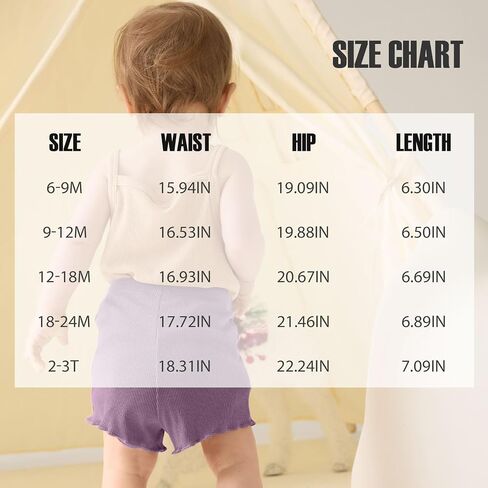SOBOWO Toddler Girl Shorts Ribbed 3 Pack Baby Girls Solid Soft Elastic Waist Casual Playing Shorts Summer Short Pants in Saudi Arabia
