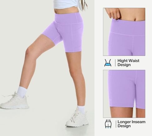 Heathyoga 5" Girls Shorts Volleyball Shorts for Teen Girls Dance Biker Shorts Kids Gymnastics Athletic Spandex Shorts in Kuwait