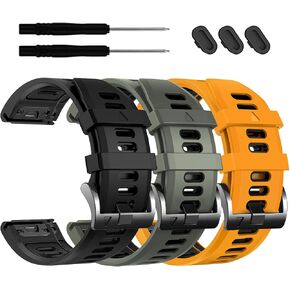 EZMVZKU سوار رياضي سريع مقاس 22 مم لـ Garmin Fenix ​​8/8Pro 47 مم/Fenix ​​7/7 Pro/6/6 Pro/5 Plus، حزام ساعة من السيليكون لـ Forerunner 970 965 955/Approach S70/quatix 8/tactix 8 47 مم/Descent G2/G1 Solar in Kuwait