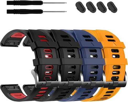 EZMVZKU 22mm Quickfit Sport Band for Garmin Fenix 8/8Pro 47mm/Fenix 7/7 Pro/6/6 Pro/5 Plus,Silicone Watchband Strap for Forerunner 970 965 955/Approach S70/quatix 8/tactix 8 47mm/Descent G2/G1 Solar in Saudi Arabia