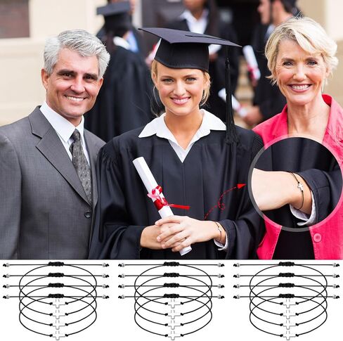 Woanger 50 مجموعات سوار التخرج مجموعة أساور البوصلة قابل للتعديل كبار يهتف الهدايا التذكارية أساور التخرج مع بطاقات ملهمة لهدايا عيد الميلاد غراد المدرسة in Kuwait