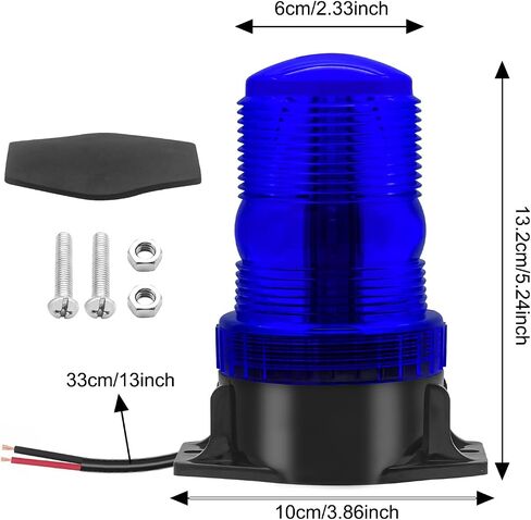 jose2015 2PCS Amber Forklift Beacon Strobe Light,30 LED Warning Emergency Safety Flashing Lights 12V 24V for Trucks, Tractor, Forklift, UTV, Cars, Bus in Kuwait
