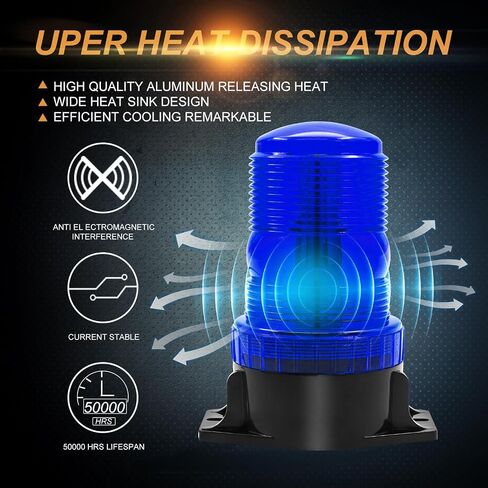 jose2015 2PCS Amber Forklift Beacon Strobe Light,30 LED Warning Emergency Safety Flashing Lights 12V 24V for Trucks, Tractor, Forklift, UTV, Cars, Bus in Kuwait