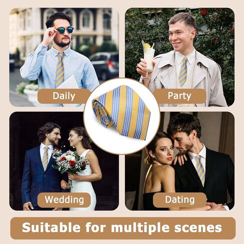 ربطات عنق مخططة للرجال 2.95 بوصة ربطة عنق سوداء منقوشة ربطات عنق رسمية ربطات عنق رجالية كلاسيكية لمكتب الزفاف والأعمال in Kuwait