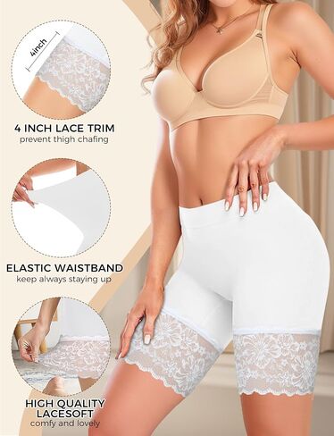 Seamless Slip Shorts for Under Dresses Anti Chafing Shorts Womens Bike Shorts for Yoga Workout in Kuwait