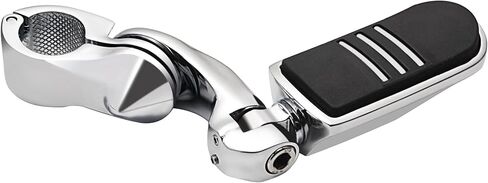 Short Angled Highway Pegs,Adjustable Highway Foot Pegs Foot Rest for Harley Davidson Touring Electra Road King Street Glide with 1.25 Engine Guard, Chrome in Kuwait