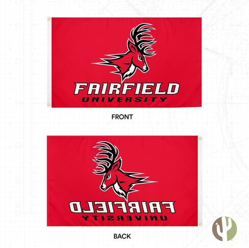 Fairfield University Flag Stags Flags Banners 100% Polyester Indoor Outdoor 3x5 (Design B) in Saudi Arabia