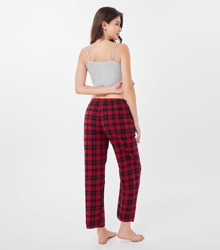 DAVID ARCHY 2 Pack Women Plaid Pajama Pants Lounge Comfy Cotton Flannel Pajama Bottoms Drawstring Pj Pants with Pockets in Kuwait