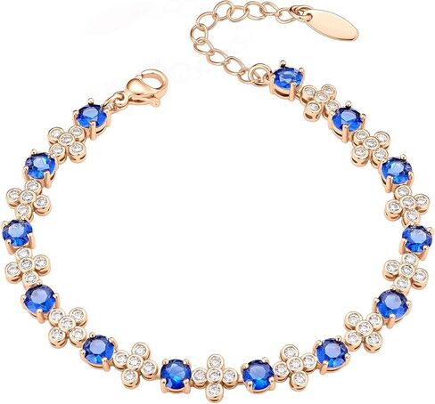 سوار ذهبي مزخرف بأحجار الزركونيا المكعبة باللون الأزرق/الأحمر/الأخضر/الأرجواني للنساء، سوار عصري مطلي بالذهب عيار 18 قيراط، هدية للزوجة الصديقة والأم in Kuwait