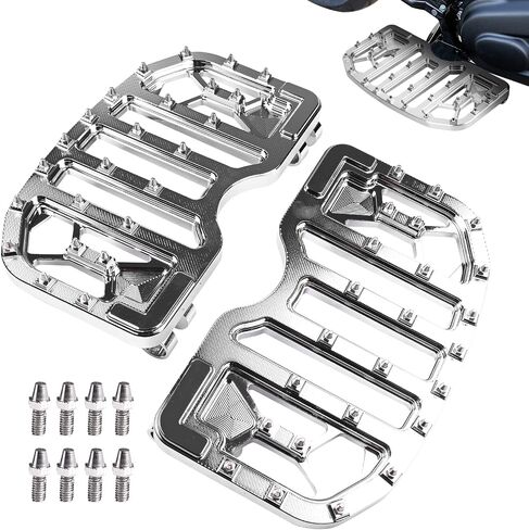 ​Goldfire Motorcycle Driver Floorboards Mini MX Style Footrest Boards Front Rear Foot Pegs for Harley Touring Road King Sportster 883 Dyna Softail(MINI Floorboards) in Kuwait