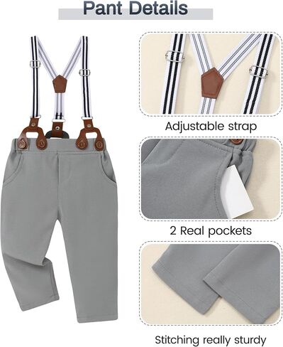 SANMIO Baby Boy Clothes 0-18M Baby Boys Suit 4pcs Baby Boy Dress Clothes Infant Tuxedo Sets in Kuwait