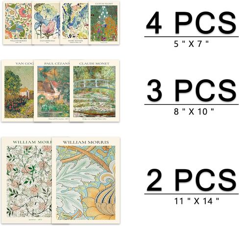 Blue Wall Art Poster Prints,Set of 9 Matisse Wall Decor for Dorm Bedroom,Trendy Aesthetic Pictures for Teens Boys Girls, Maximalism Posters Wall Decorations in Kuwait