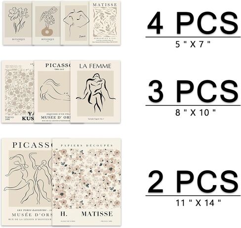 Blue Wall Art Poster Prints,Set of 9 Matisse Wall Decor for Dorm Bedroom,Trendy Aesthetic Pictures for Teens Boys Girls, Maximalism Posters Wall Decorations in Kuwait