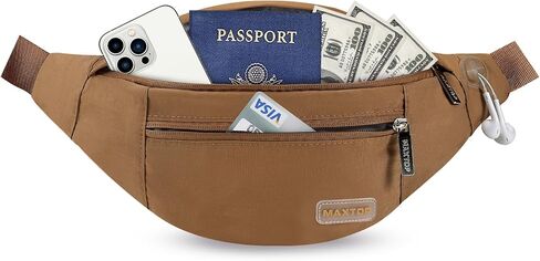 MAXTOP Large Crossbody Fanny Pack with 4-Zipper Pockets,Gifts for Enjoy Sports Festival Workout Traveling Running Casual Hands-Free Wallets Waist Pack Phone Bag Fits All Phones in Saudi Arabia