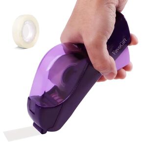 Handheld Packaging Tape Dispenser Gun with Auto Cutter - One-Handed, Safe & Convenient, No Batteries Needed, Compatible with 1/2'' to 3/4'' Tape, Included 1 Tape Roll (Grey) in Saudi Arabia