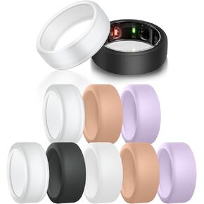 Seltureone متوافق مع Oura Ring Gen 3 غلاف سيليكون -M أسود