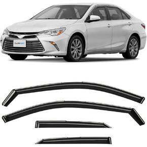 CLIM ART في القناة واقيات مطر متينة بشكل لا يصدق لسيارة Toyota Camry 2015-2017، عاكسات النوافذ الأصلية، أقنعة نافذة التهوية، عاكس التهوية، 4 قطع. - 615306