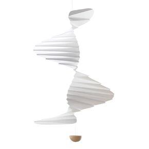Airflow 17 Hanging Mobile - 12 Inches Plastic and Wood Ball - Handmade in Denmark by Flensted