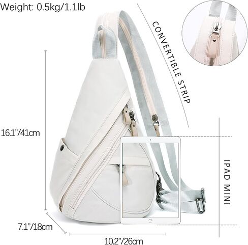 KL928 Nylon Sling Bag - Small Crossbody Backpack Shoulder Casual Daypack Multipurpose Rucksack for Men Women in Kuwait